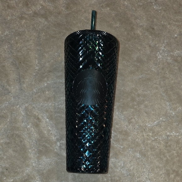 (J19) Starbucks Dark Green Tumbler 24 Oz. - Picture 1 of 5
